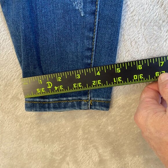 Judy Blue Women's Jeans Size 25 Blue Relaxed Fit Distressed Denim Staight Casual - Picture 5 of 16